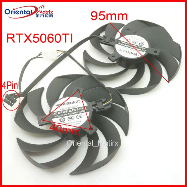 จัดส่งฟรี PLD10010S12HH 95mm 12V 0.40A 4Pin พัดลม VGA สําหรับ MSI RTX5060ti VENTUS 2X วิดีโอกราฟิกการ์ด Cooler พัดลมระบายความร้อน 1