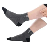5 paires de chaussettes d'été et de printemps en Fiber de bambou pour hommes, chaussettes de sport en coton respirantes, déodorantes, chaussettes d'affaires, grande taille 39-45 5