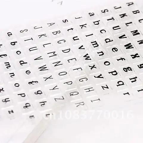 

1 Rubber Stamp Alphabet English Uppercase lowercase Silicone Seal Scrapbooking Photo Album Decor Clear Stamp DIY hand craft Pcs