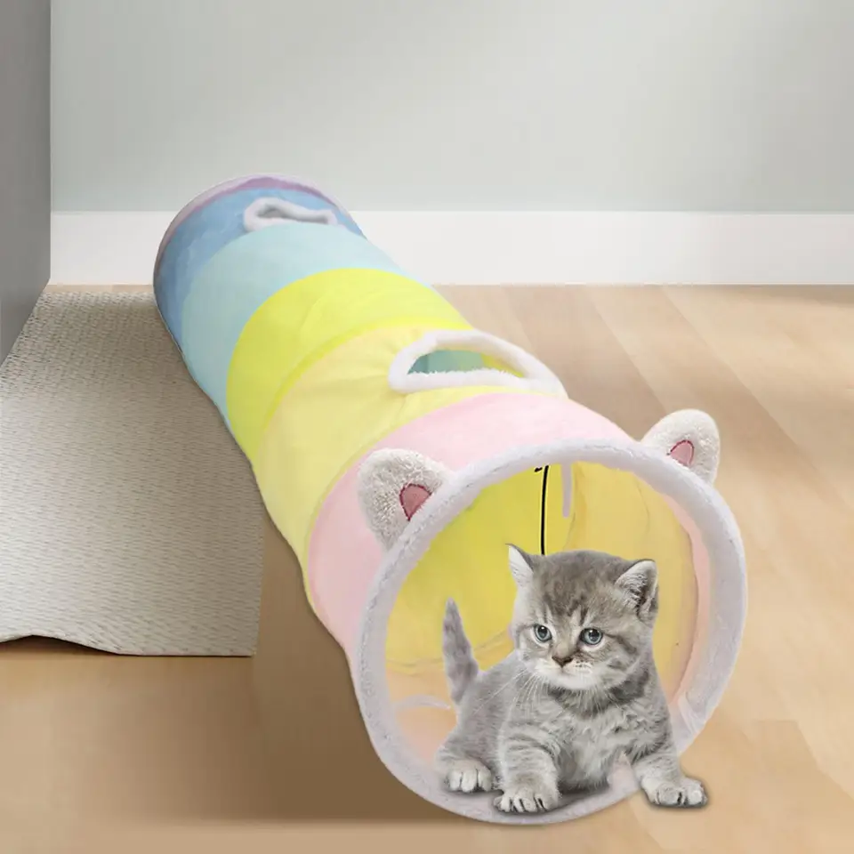 Cat Tunnels For Indoor Cats With Entrances Pet Cat Tunnel Tube