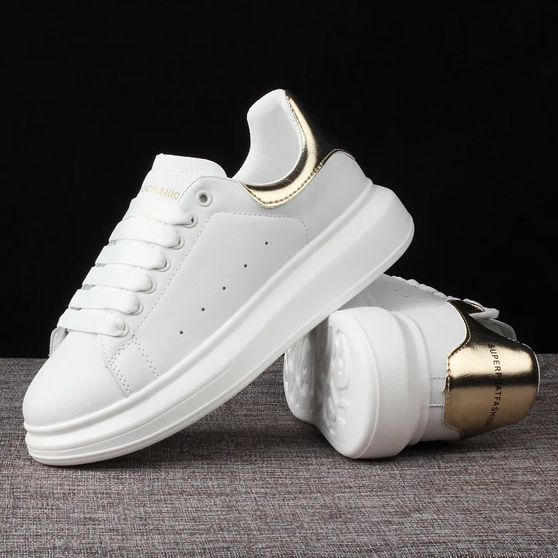 Description Picture 6 of itemMen's Shoes Designer Men Women Leather Platform Casual Shoes Lace Up Luxury White Black Trainers Jogging Walking flat sneakers