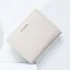 PU Leather Short Wallet For Women's Fashion Solid Color Large Capacity Lady Handbag Foldable Thin Card Holder Coin Purses 2