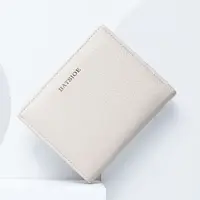 PU Leather Short Wallet For Women's Fashion Solid Color Large Capacity Lady Handbag Foldable Thin Card Holder Coin Purses 2
