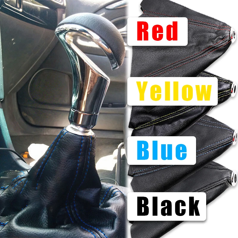 Car Shift Gear Stick Dust-proof Cover Handbrake Handle Faux Leather Cover for BMW E30 E36 E34 E46 Z3 Manual Models