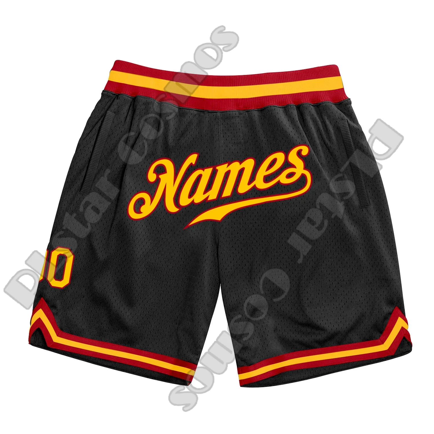 Custom Name Team Number Basketball Shorts Pants Retro Breathable Mesh Sportswear Vintage 3DPrint Summer Harajuku Drop Shipping W 5