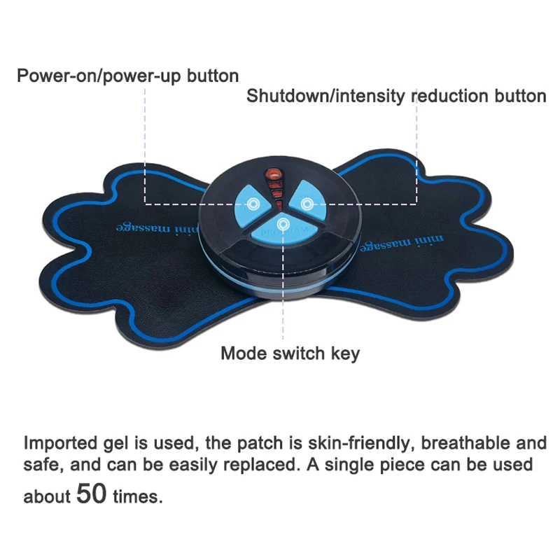 New Mini Neck Massager Portable Electric Cervical Spine and Back Muscle Massager to Relieve Fatigue Massage Pad Body Massager