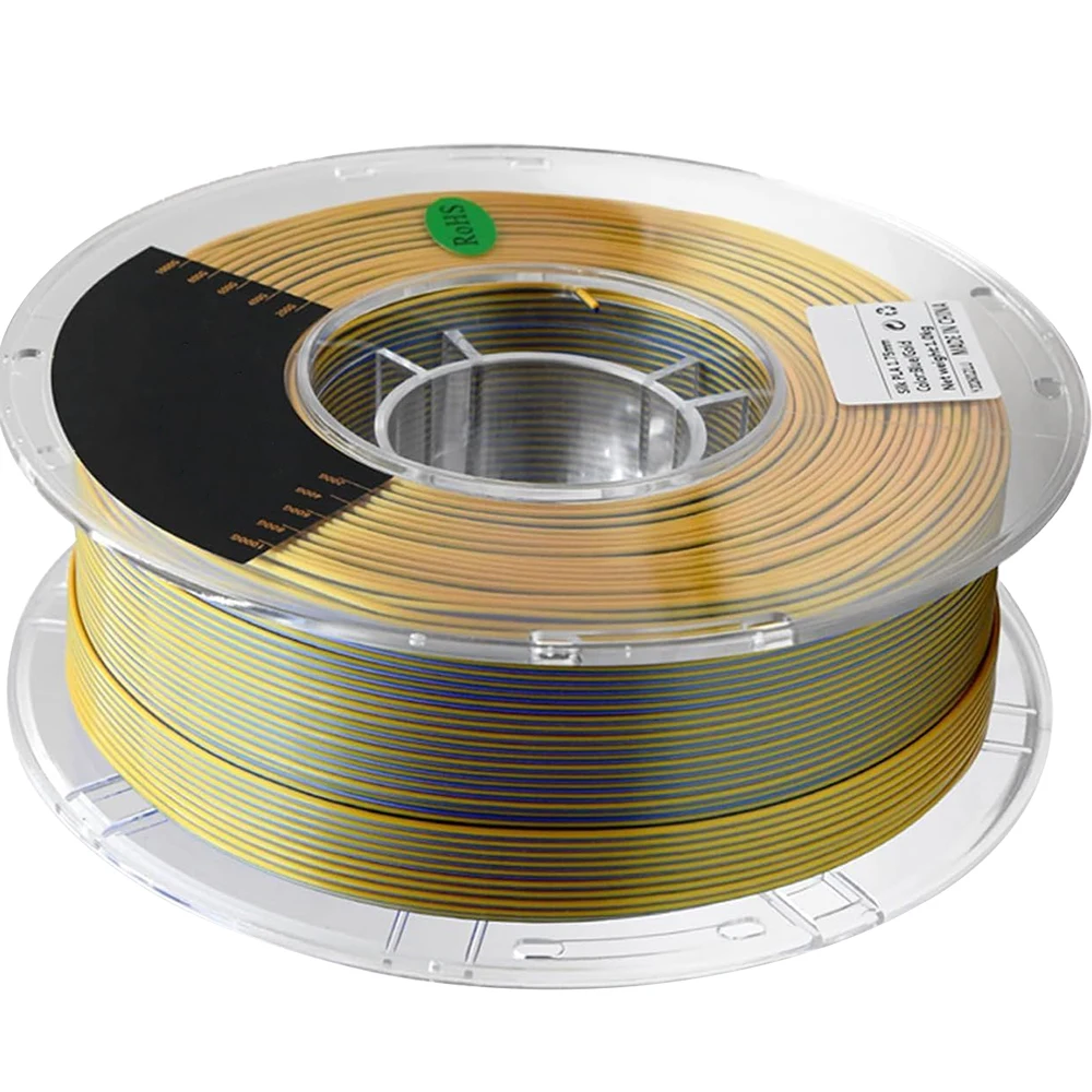 250g 500g 1Kg 3D 프린터 필라멘트 실크 골드 블루 1.75mm 3D 프린터용 재료 pla 골드 실크 필라멘트 와이어 진공 포장