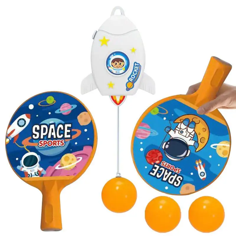 Pingpong Trainer Set Spazio Esterno Pingpong Balls Training Sparring Device Ping Pong Self Training Set Home Genitore Bambino Giocattolo