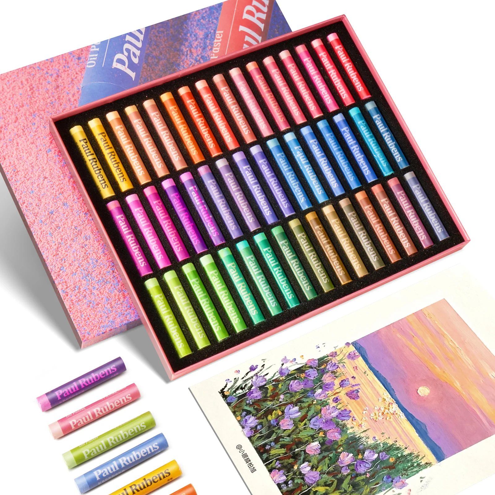 Paul Rubens 48 Macaron Colors Oil Pastels Soft and Vibrant Oil Crayons Suitable for Artists Beginners
