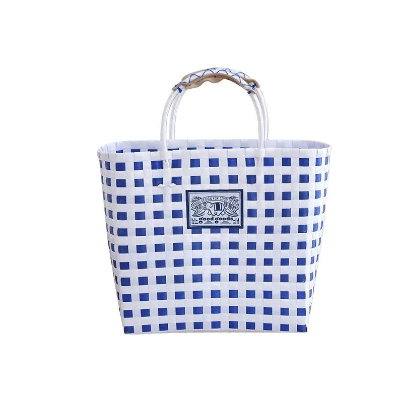 Medium Size Big Capaci Woven op Basket Vegetable Basket Beach Bag Handbag Bathing Basket Fly Storage Utili