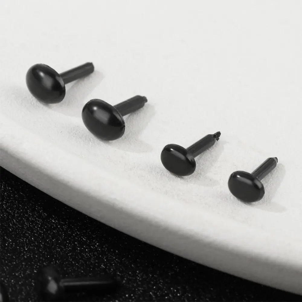 100pcs/bag 4X5MM/5X7MM Plastic Mini Black Safety Oval Nose for Doll for Teddy Dog Stuffed DIY Doll Animals