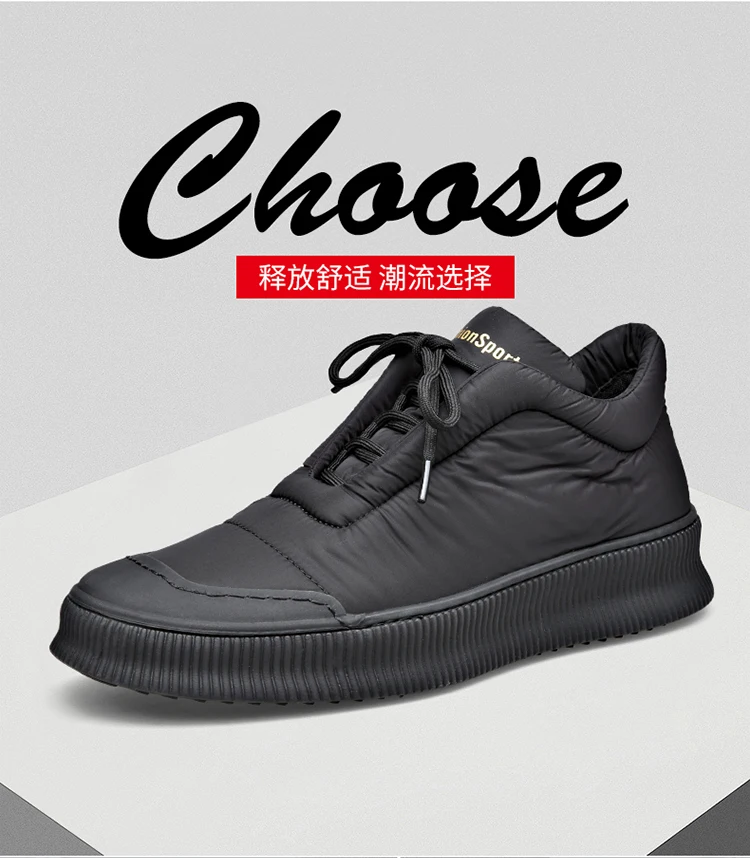 Tenis Suela Alta Zapatillas Suelas Gruesas Zapatos De Algodón Con