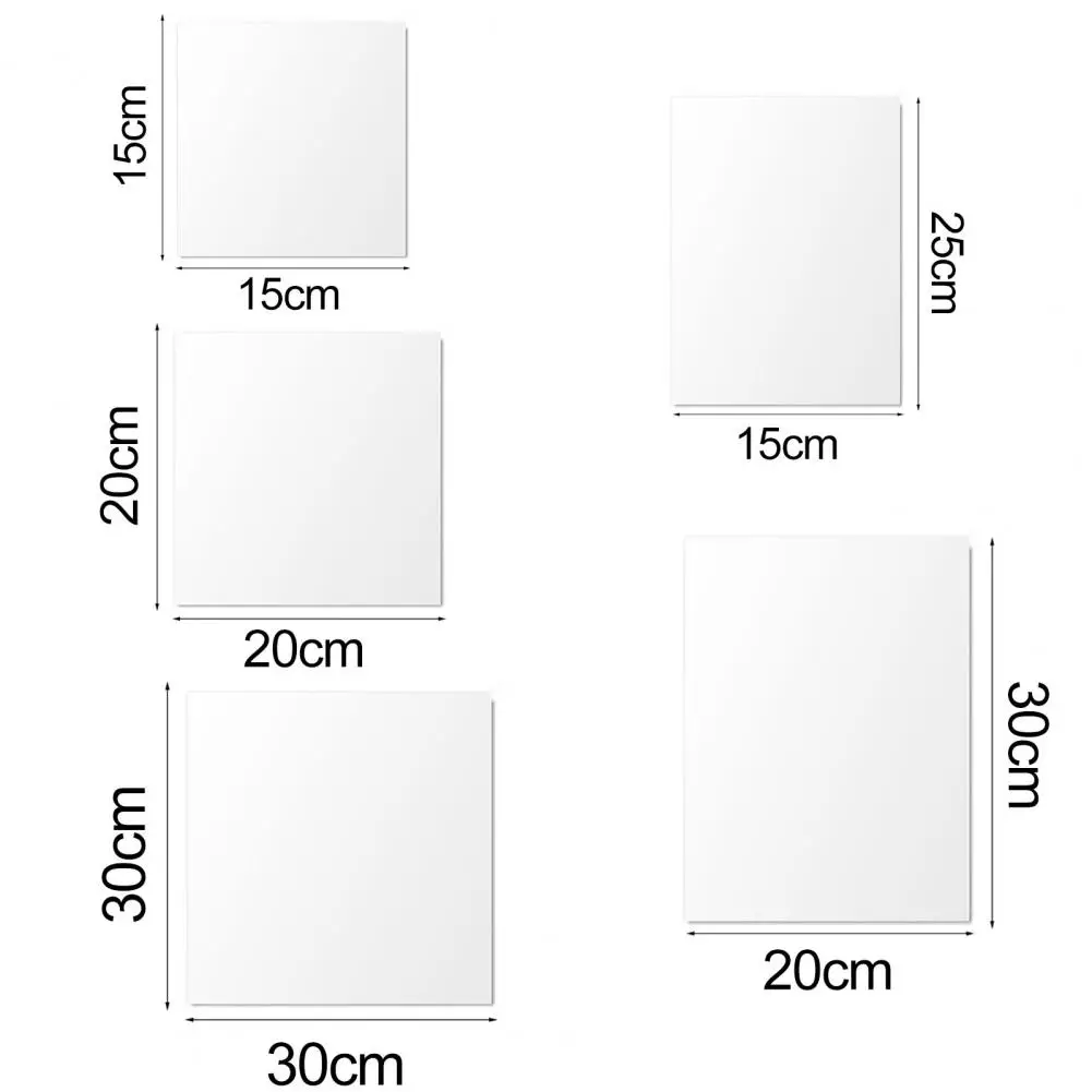 Mirror Decal Self Adhesive Waterproof Reflect Clear Home Decoration Square Shape Bathroom Living Room Sticker Home Mirror