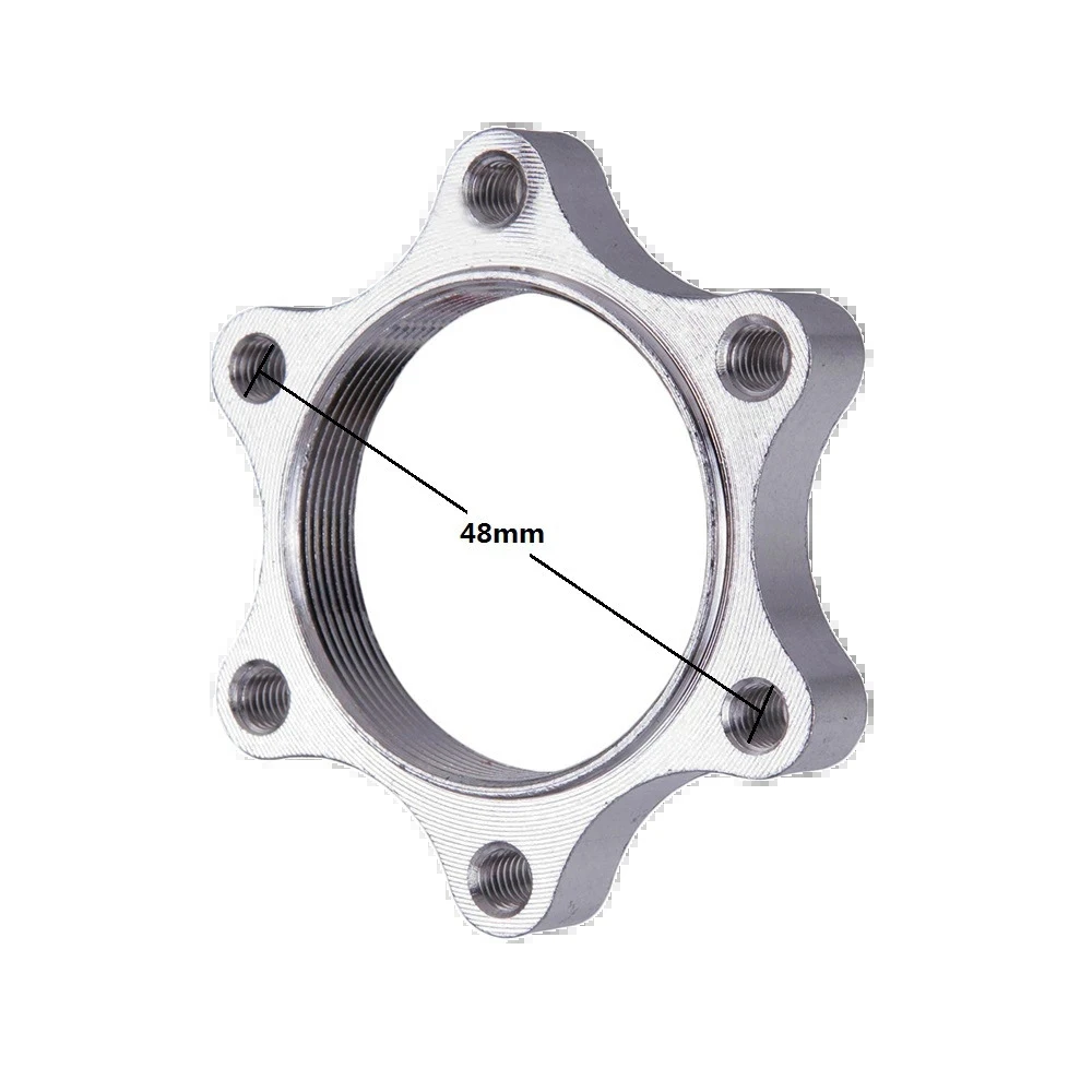 Description Picture 6 of itemMTB Bike Threaded Hub Disk Disc Brake Rotor Mountain bicycle 6 Bolts Flange Adapter Freewheel Cycling 160mm 48mm Rotor