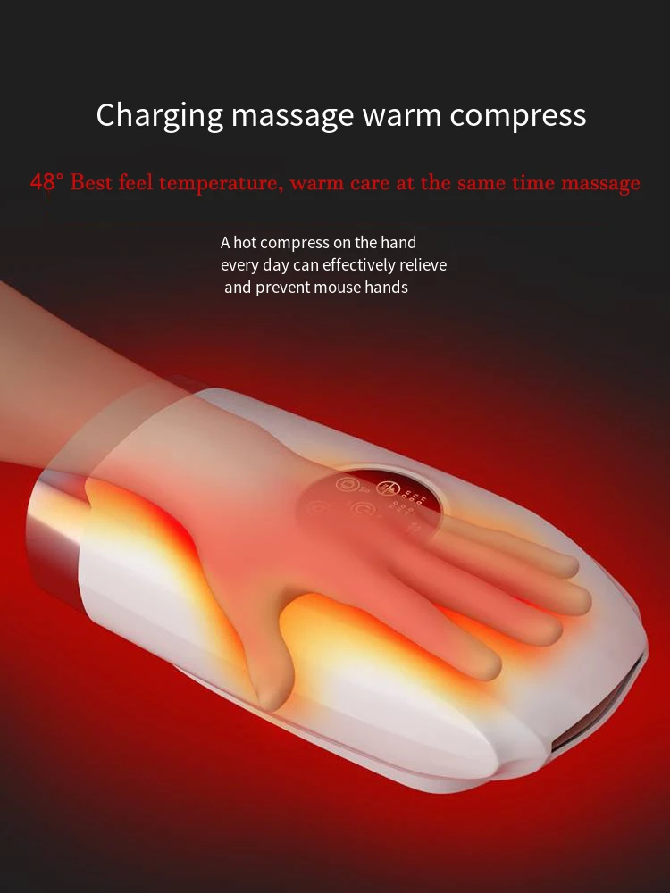Wireless Electric Hand Massager with Heating Air Compression 6 Levels Pressure for Hands Arthritis Pain Relief Finger Numbness 4