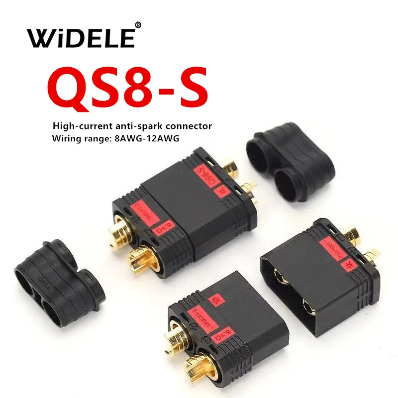 1/2/3/4/5 คู่ QS8S Original Anti-Flash high Current QS8 8 มม.EC8 Gold Plug Connector ขั้วย้อนกลับ Proof 180A e-Bike e-Sc 1