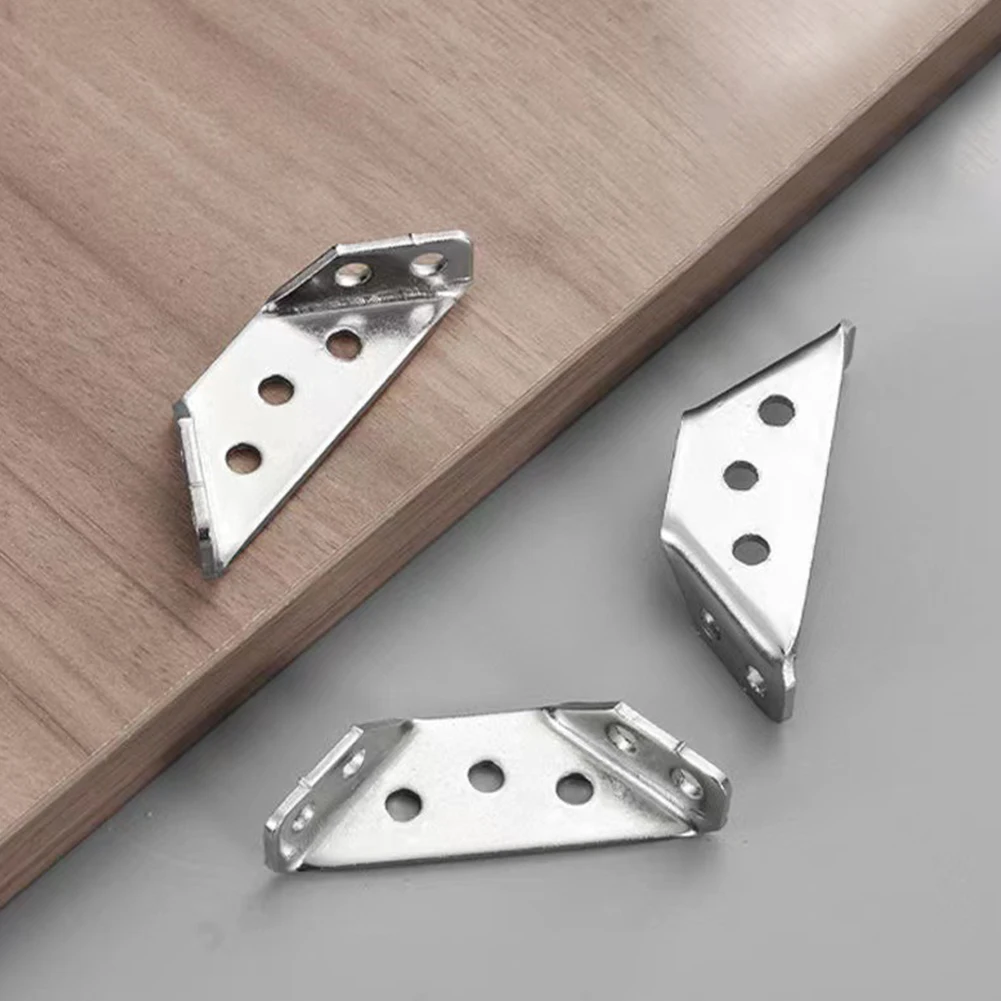 Description Picture 5 of item10Pcs Furniture Corner Connector Corner Code Fastener Stainless Steel Triangle Reinforcement Fasteners Heavy Duty for Furniture
