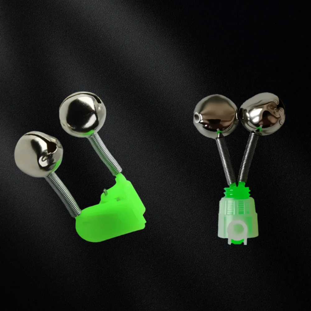 Lot 20 clochettes double anneau Ackibbik - Alarme plastique clip pour cannes, idéal pêche carpe et silure