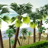 5Pcs New Plastic Coconut Palm Tree Miniature Plant Pots Bonsai Craft Micro Landscape DIY Decor Craft Sand Table Scenery Model 2