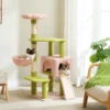 Flower Cat Tree Multi-Level Cat Tower with Sisal Covered Scratching Posts Cute Cat Condo for Indoor Small Medium Cats Top Perch 1