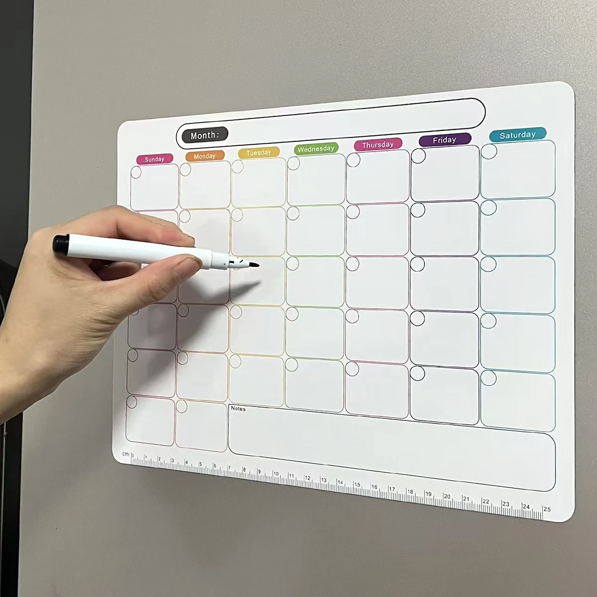 Description Picture 6 of itemMagnetic Refrigerator Dry Erase Calendar Monthly Planner Whiteboard Record Message Board Memo Pad Fridge Magnets Kitchen Decor