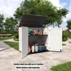 Resin Outdoor Storage Shed, 38 Cu.ft Outdoor Storage Box Waterproof for Garden Tools, Patio Furniture, Trash Cans, Tool Cabinet 2