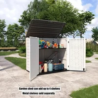 Resin Outdoor Storage Shed, 38 Cu.ft Outdoor Storage Box Waterproof for Garden Tools, Patio Furniture, Trash Cans, Tool Cabinet 2