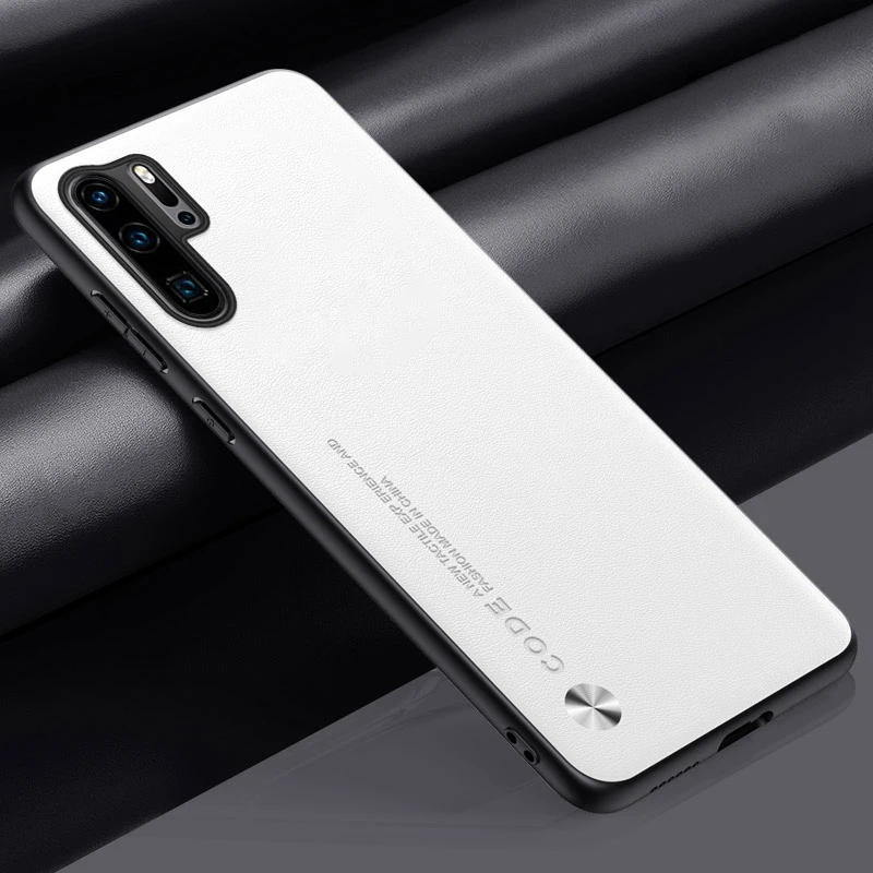Elegant Matte Silicone PU Leather Phone Case - Full Protection Back Cover