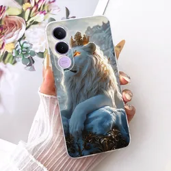 Dragon Cartoon Soft Back Shell Phone Cover - Fashionable Case for Vivo V70 FE (TMTPU - 6158)