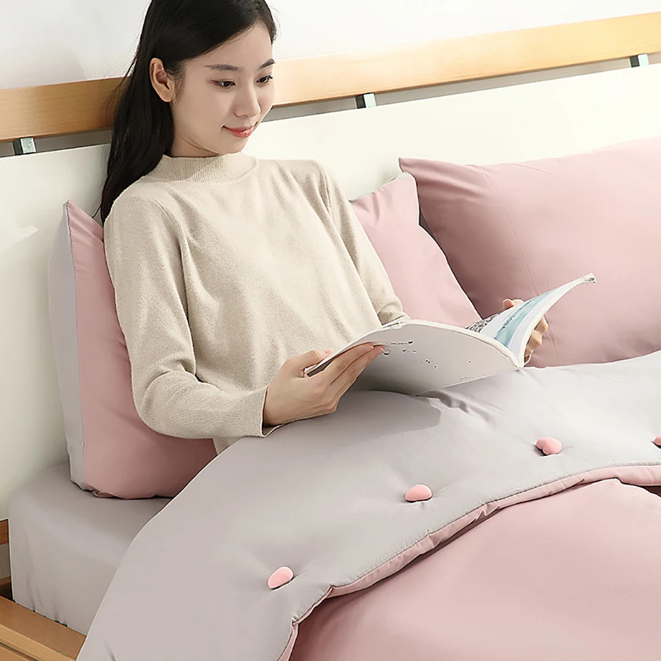 4/8pcs Duvet Cover Pins Soft Fabric Double Sided Fastener Clips for Quilt Blanket Cushions Comforter Holder with Buttons 6