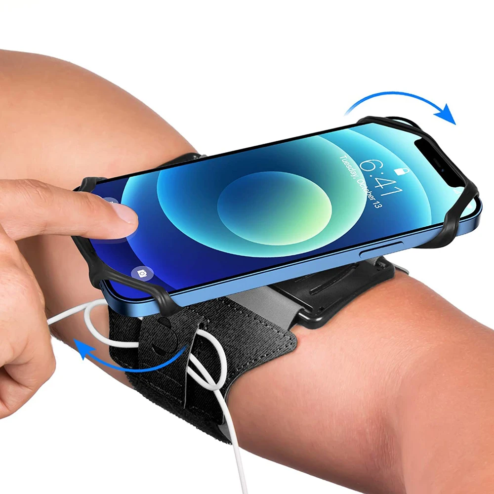 Wristband Phone Holder Mobile Removable 360°Rotating Running Phone
