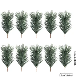 Festive Artificial Pine Needle Branches for Holiday Decor and Floral Arrangements (5.5x11cm)