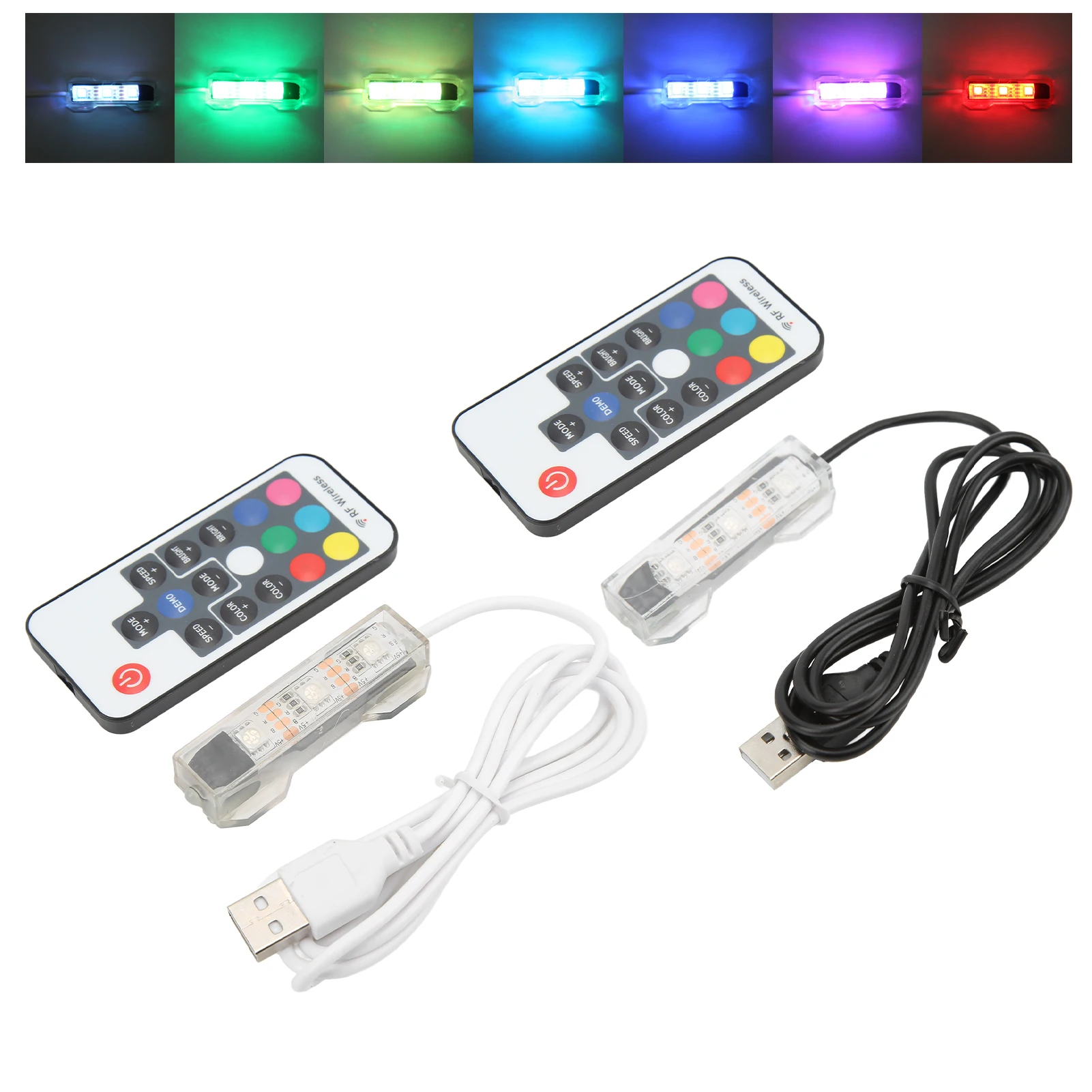 USB Charging Underwater Light LED Aquarium Light Colorful Weight Split Type for Small Medium Fish Aquarium Light Aquarium Lamp