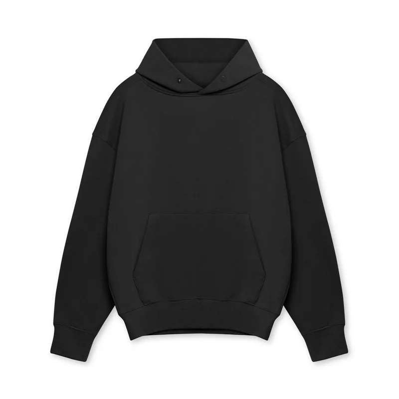 2024 Spring Autumn KPOP Fashion Style Harajuku Slim Fit Tops Loose Casual All Match Ropa Hombre Solid Pockets Hooded Sweatshirt