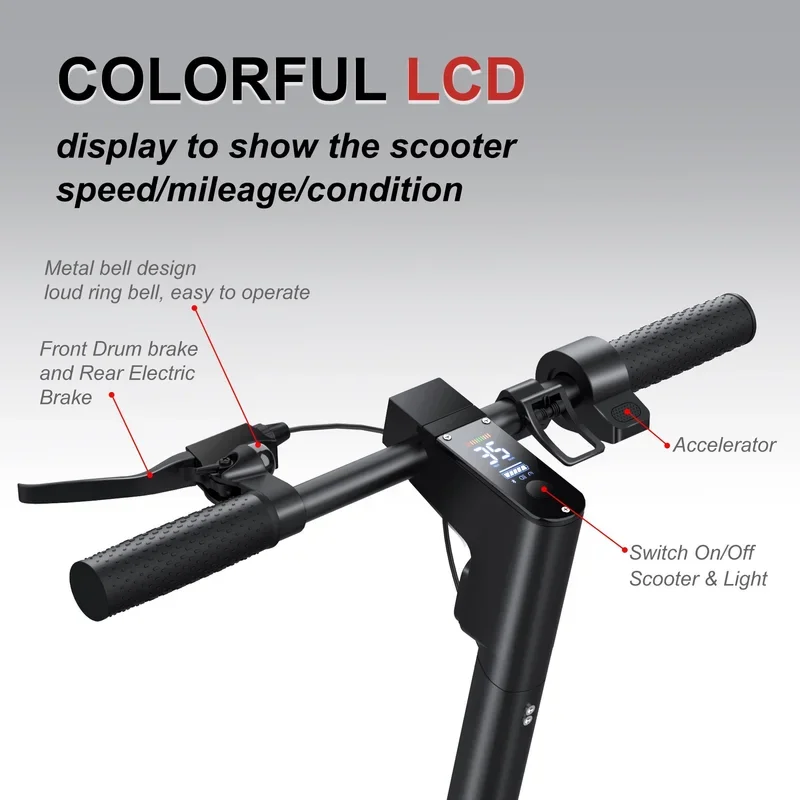 Electric Scooter: 500W Power, 35km/h Max Speed, APP-Enabled, Shock Absorption, Anti-Skid Tires, Foldable for Adult Use.
