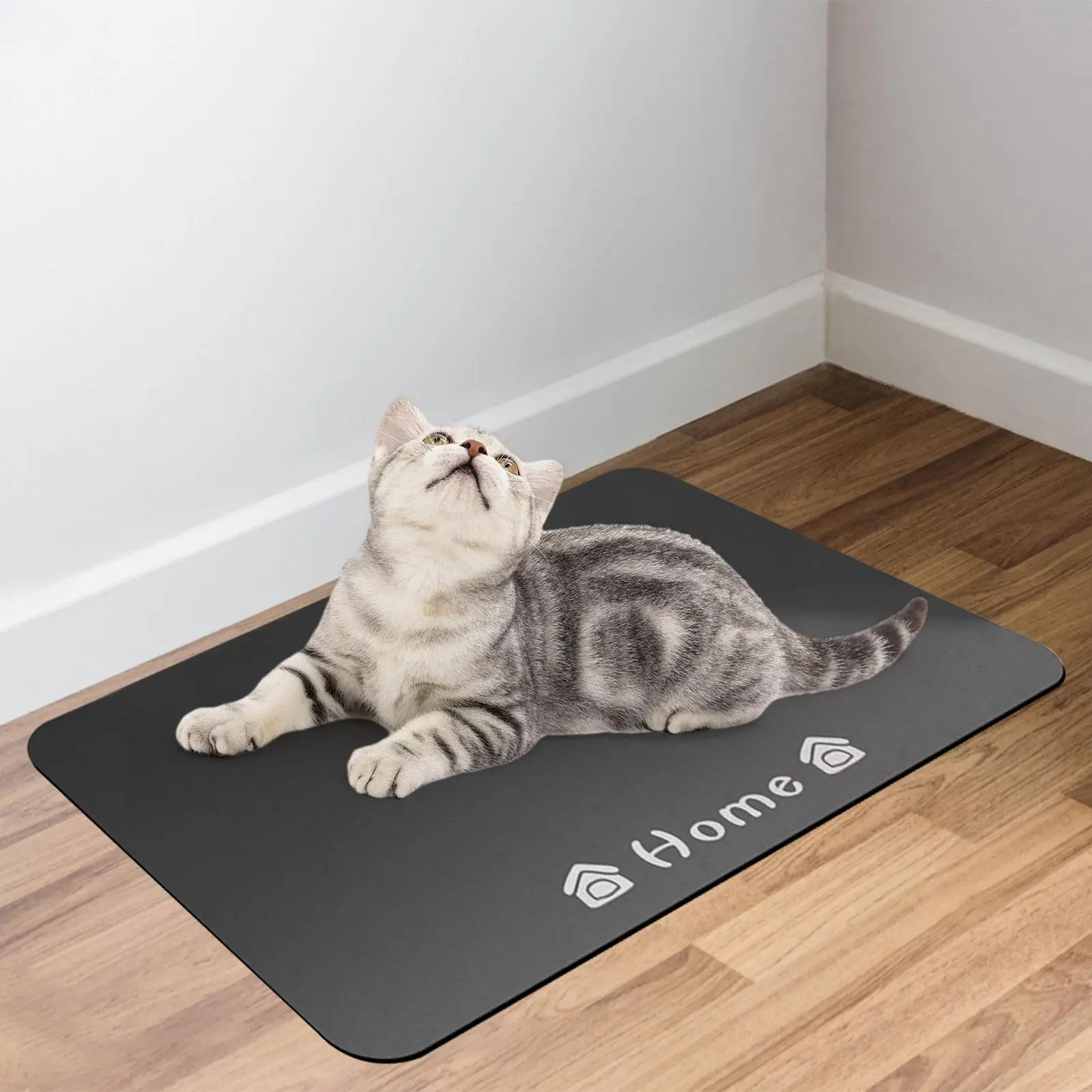 Pet Feeding Mat Cat Water Bowl Mat Food Spill Prevention Dog Food Placemat Kitty Mat for Restaurant Training New Year Kitchen