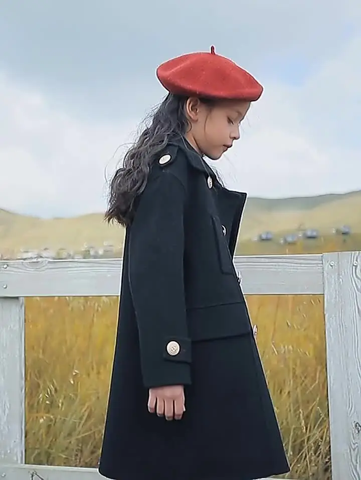 Cappotto Rosso Bambina Giacca Invernale Per Bambini IQYU Trench