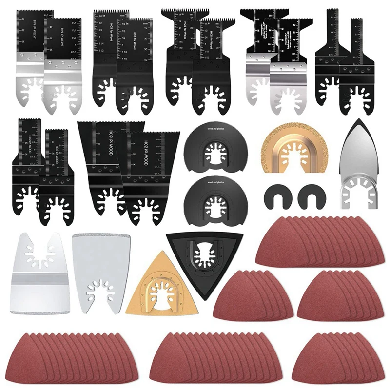 Акция! 84 шт. Осциллирующие лезвия для пилы быстросъемные дерева металла пластика