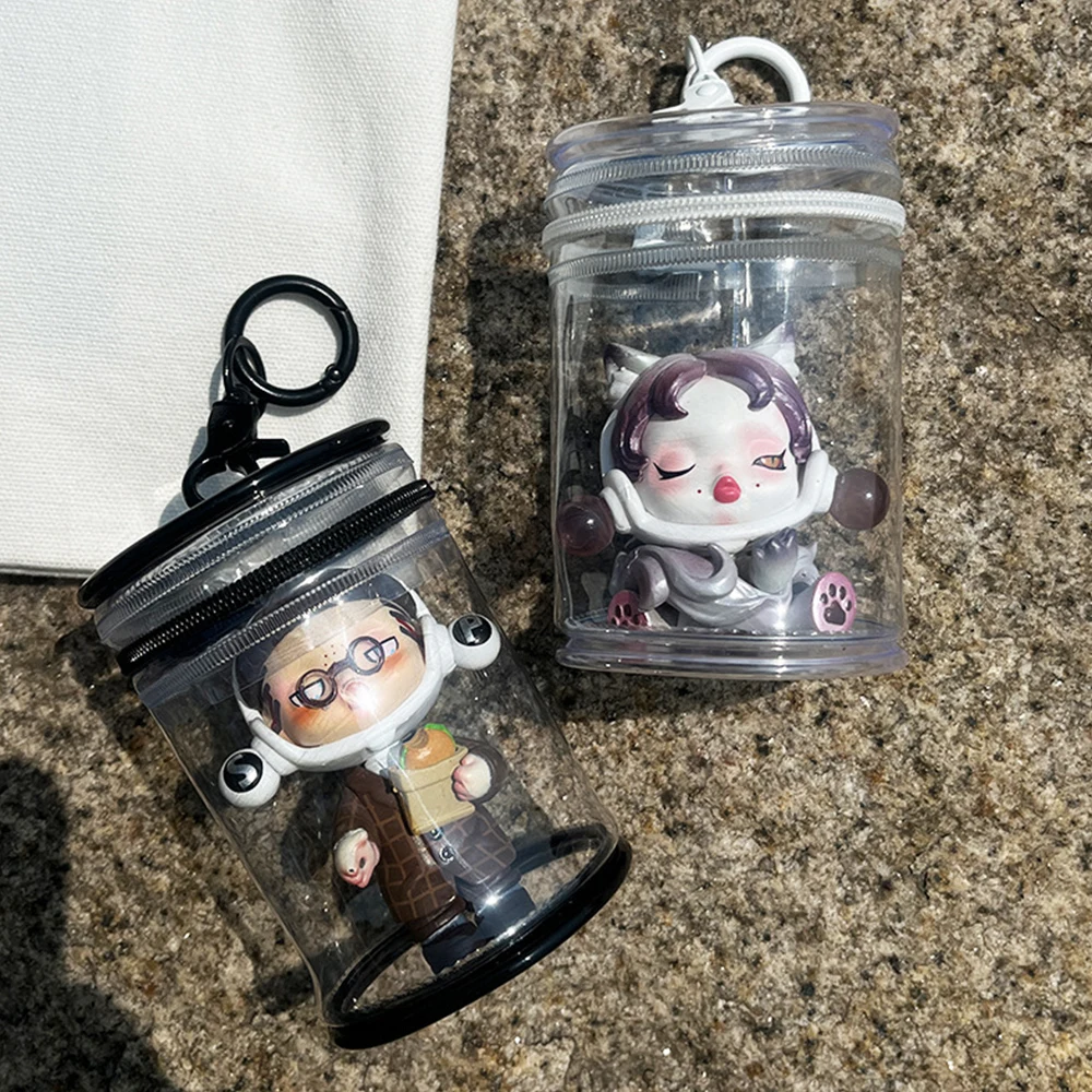 휴대용 세면 가방 with 걸이식 고리, 여성을 위한 방수 욕실 화장품 보관 가방, 대용량 남성용 여행 메이크업 케이스 11 방진 방수 장난감 보관 파우치, 두꺼운 투명 PVC 인형 미니 보관 가방, 투명 지갑 하이 퀄리티 가방 펜던트