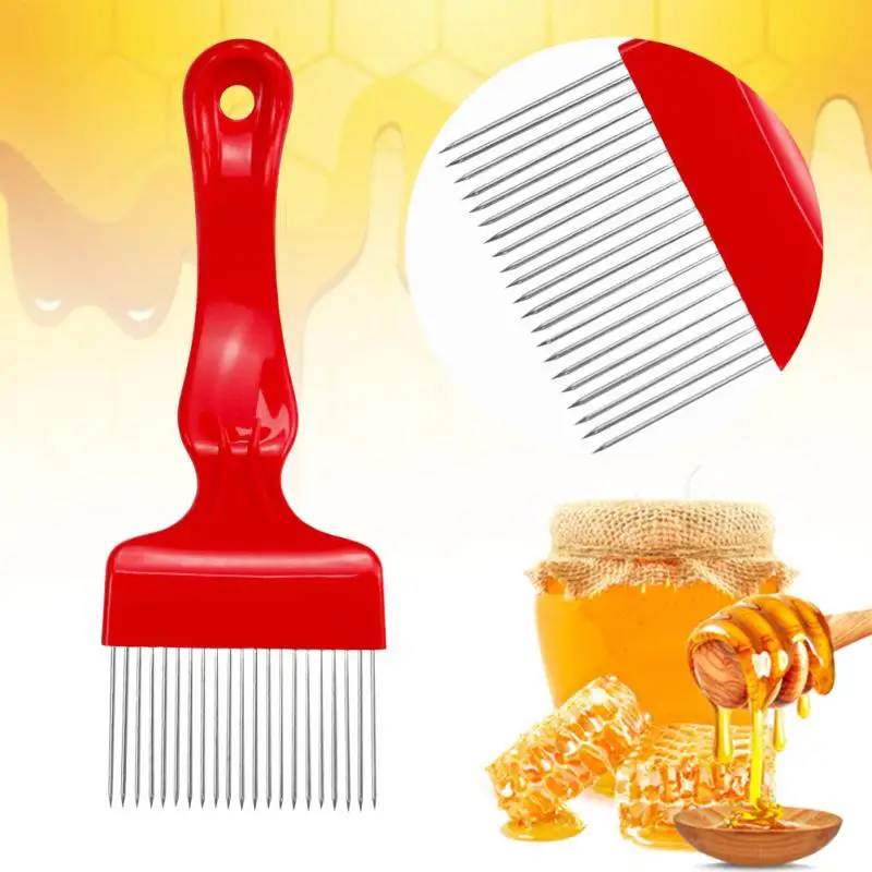 Beekeeping Tools 18 Pin Bee honey Forks Straight Needles Uncapping Forks handle Stainless Steel Honey Sparse Rake Shovel Comb
