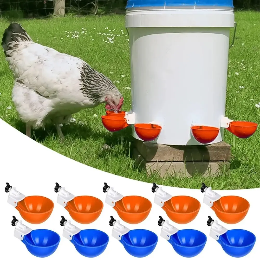 4PCS Poultry Kit Automatic Chicken Water Feeder Automatic Drinking Bowl Feeding Watering Supplie Chicken Waterer