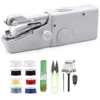Mini Portable Handheld Sewing Machine Stitch Sew Needlework Cordless Clothes Fabrics Electric Sewing Machine With Kit Accessorie 1