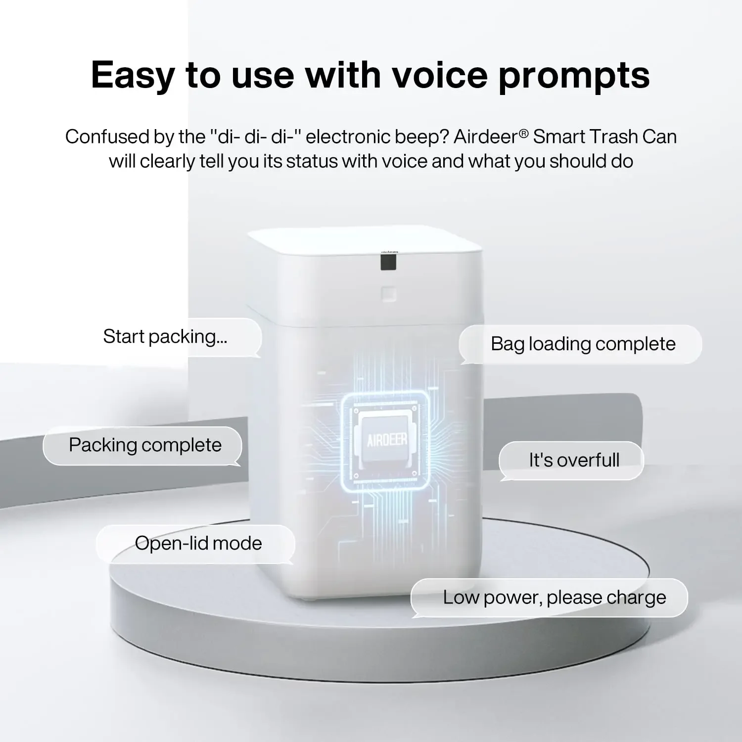 Trash Can, 4 Gallon Self Sealing and Self-Changing Smart Trash Can, Motion Sensor, Touchless Garbage can with lid for Kitchen 5