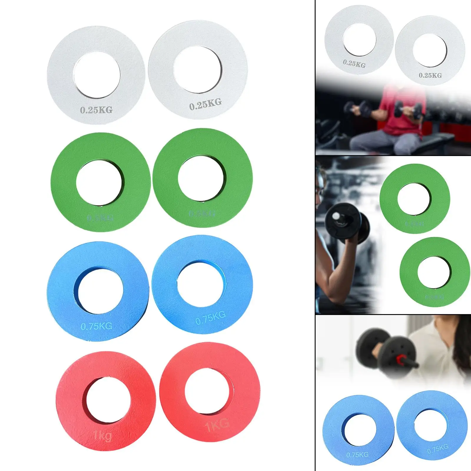 2 Pieces Barbell Plates Easy to Store Steel Convenient Use Easy to Attach Weight Plate Small Change Plate Fitness Professionals