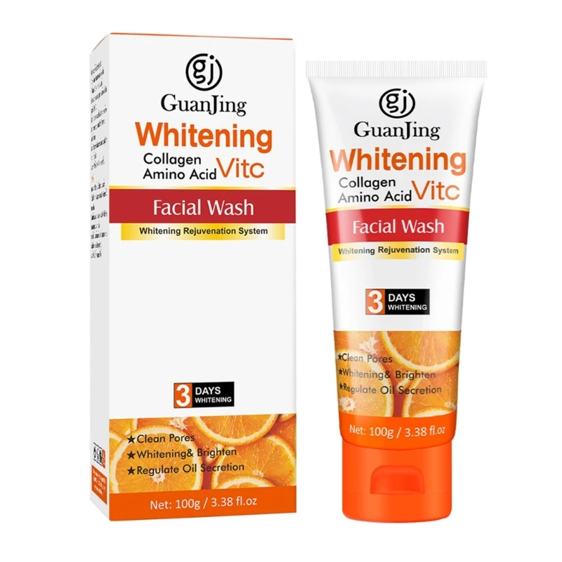 

Vitamin C Cleanser Exfoliating Cleaning Scrub Whitening Moisturizing Face Drop Shipping