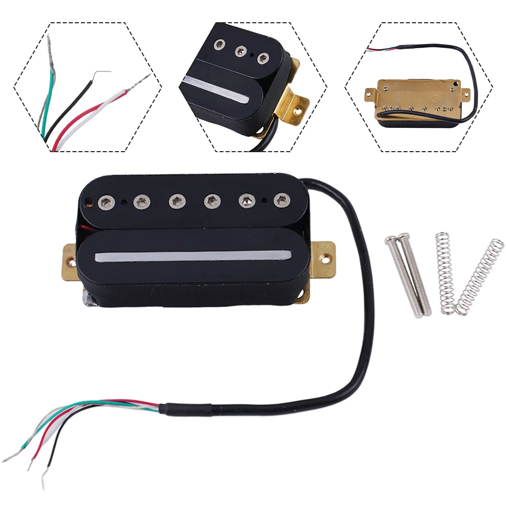 

Guitar Parts Humbucker Pickup Black Double Coil ABS Bobbin For ST SQ Electric Guitars Guitar Neck And Bridge Parts