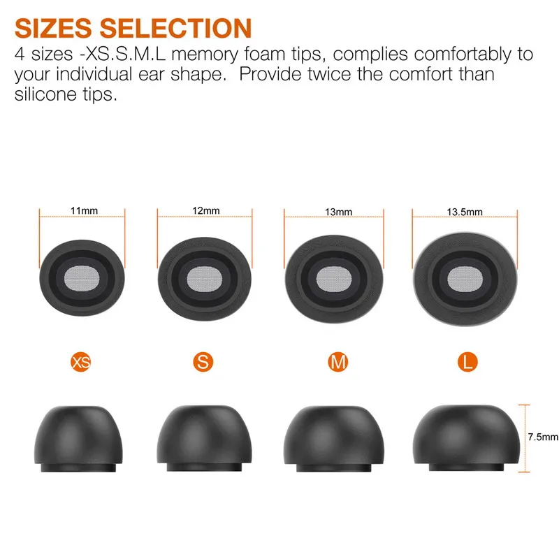 Apple Airpods Airpods Pro Ear Tips Xs Memory Foam Ear Tips For