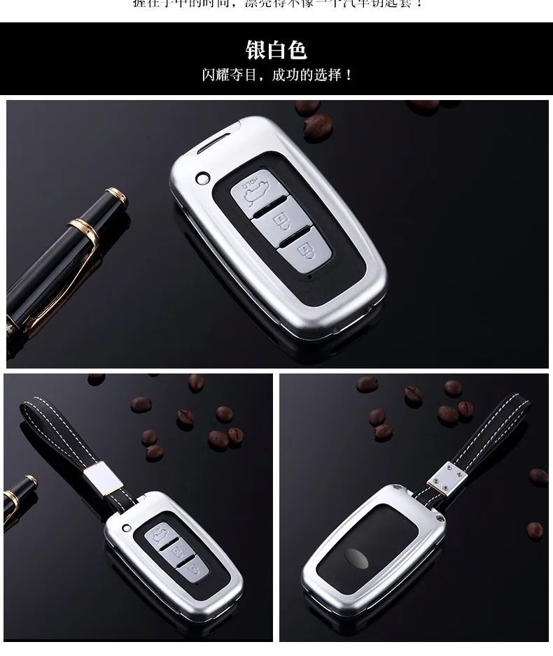 Telecomando in lega di alluminio 3 pulsanti Smart Car Key Case Cover per KIA Sportage Forte per Hyundai Solaris HB20 Veloster SR IX35 - S5455e1595a7e46f5a81be07e5086af60R