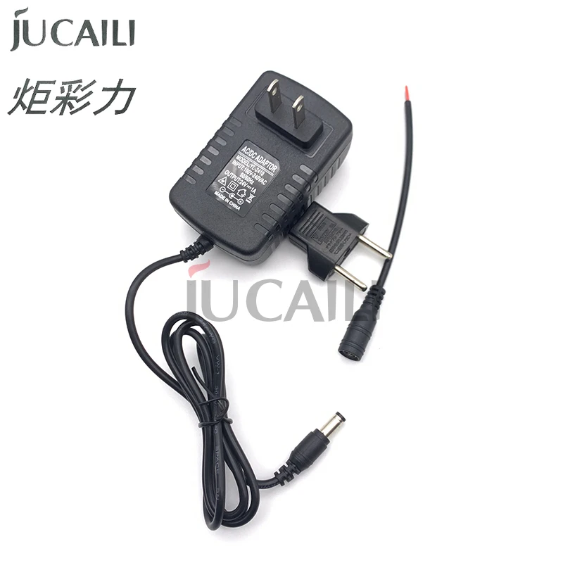 JCL EU US Plug Power Adapter Supply Converter AC 100-240V to DC 24V 1A for DTF UV Ink Cartridge Tank