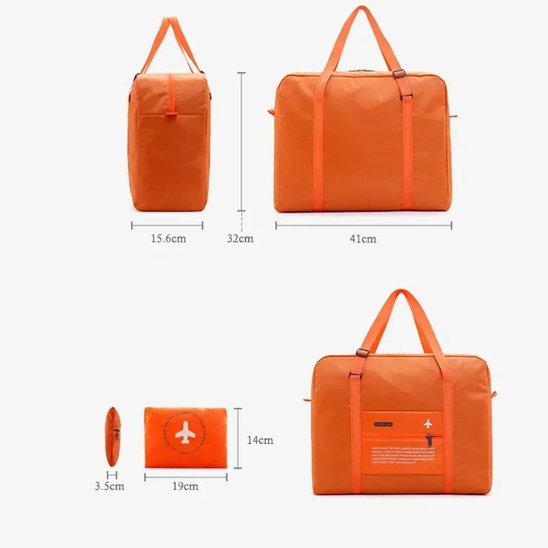 Compact Waterproof Nylon Travel Organizer Bag with Large Capacity and Foldable Design